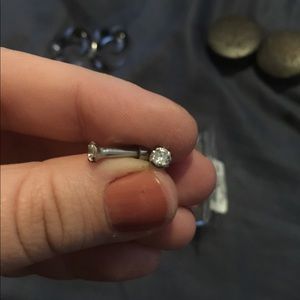 Body rage 10g cubic zirconium plug